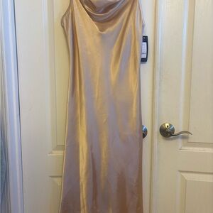 bebe Satin Slip Dress in Cappuccino NWT